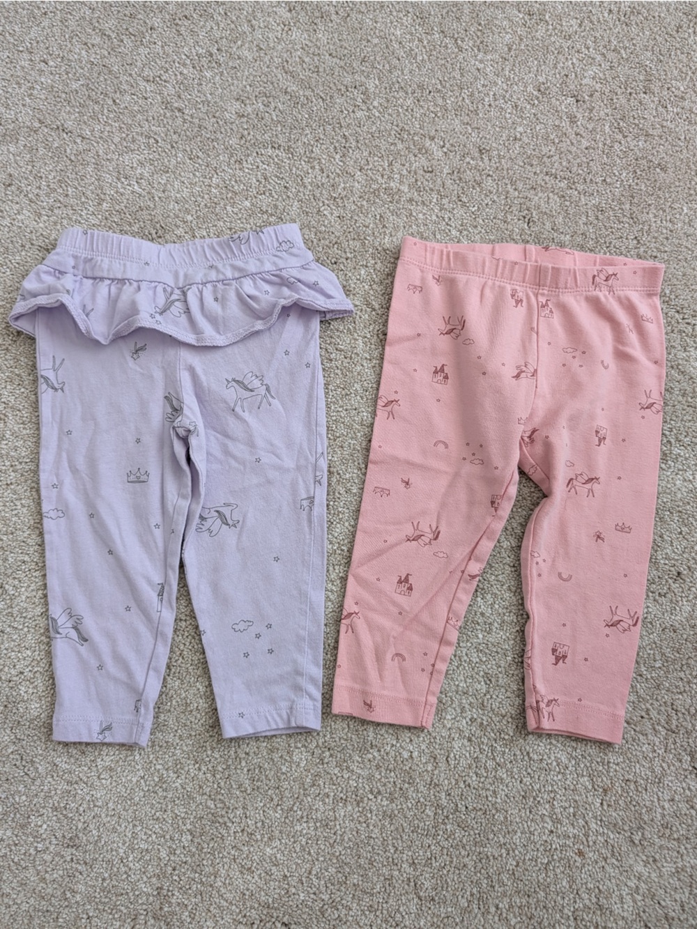 Carter's Lavender and Pink Unicorn Print Leggings Set